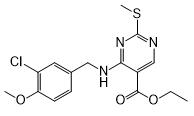 2-甲硫基-4-(3-氯-4-甲氧基苄胺基)嘧啶-5-羧酸乙酯(CAS:330785-81-4)